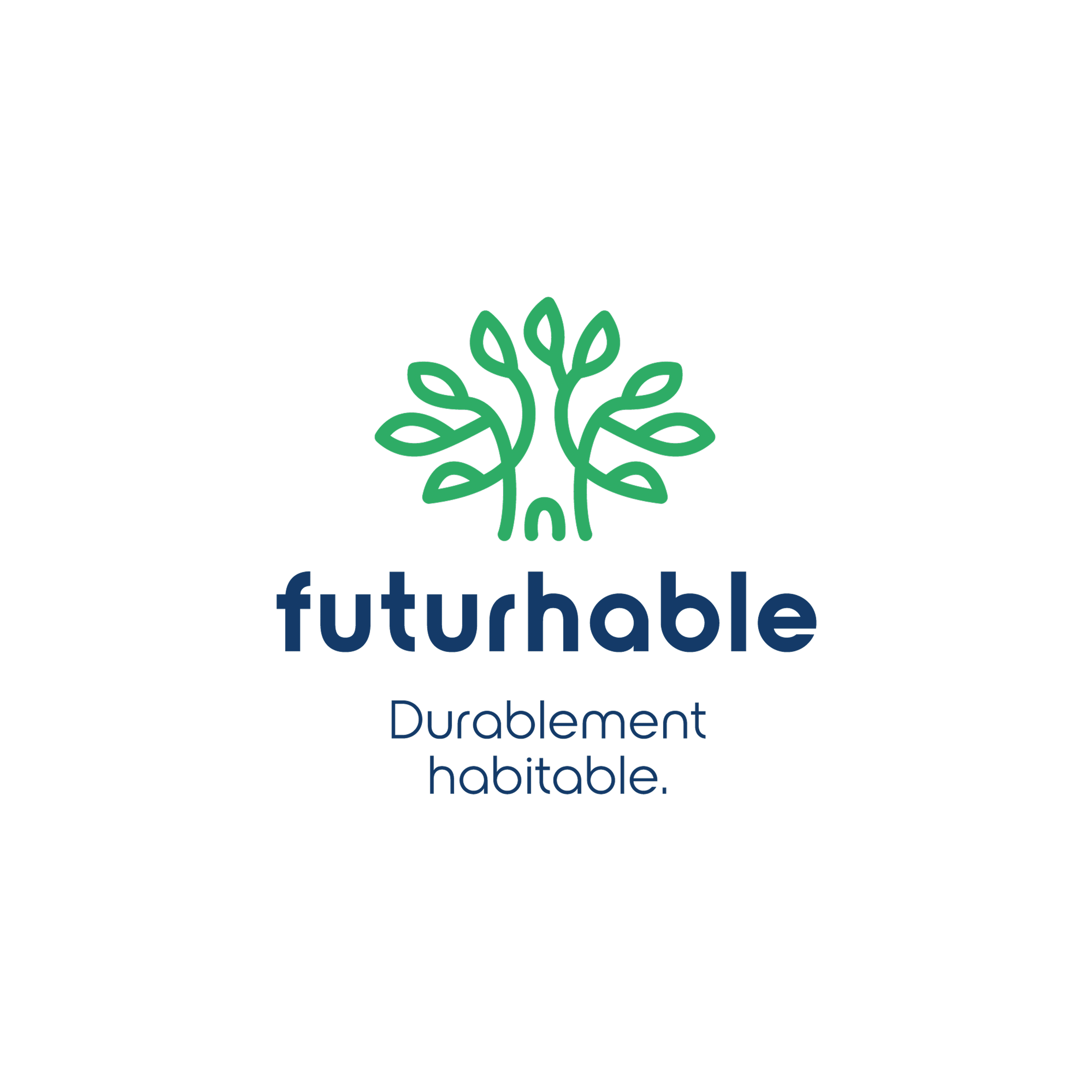 Logo Futurhable, un arbre vert qui forme une maison